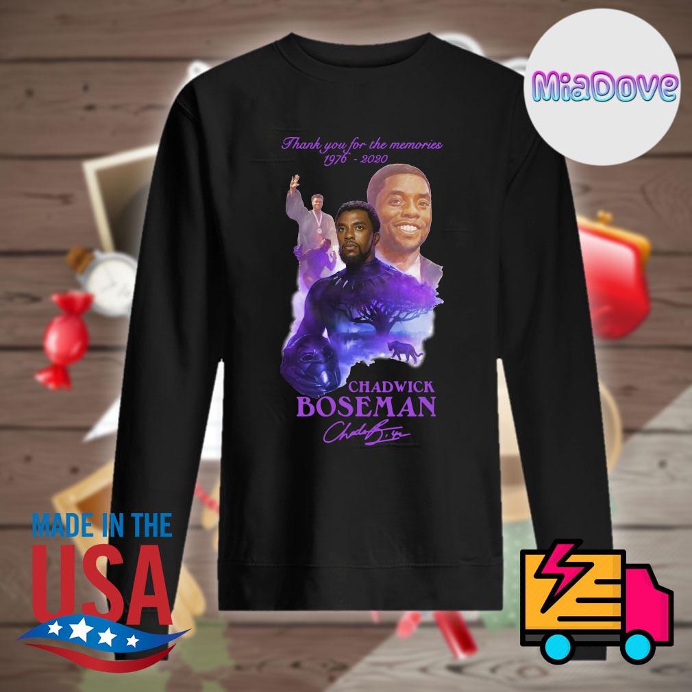 Thank you for the memories 1976 2020 Chadwick Boseman signature s Sweater