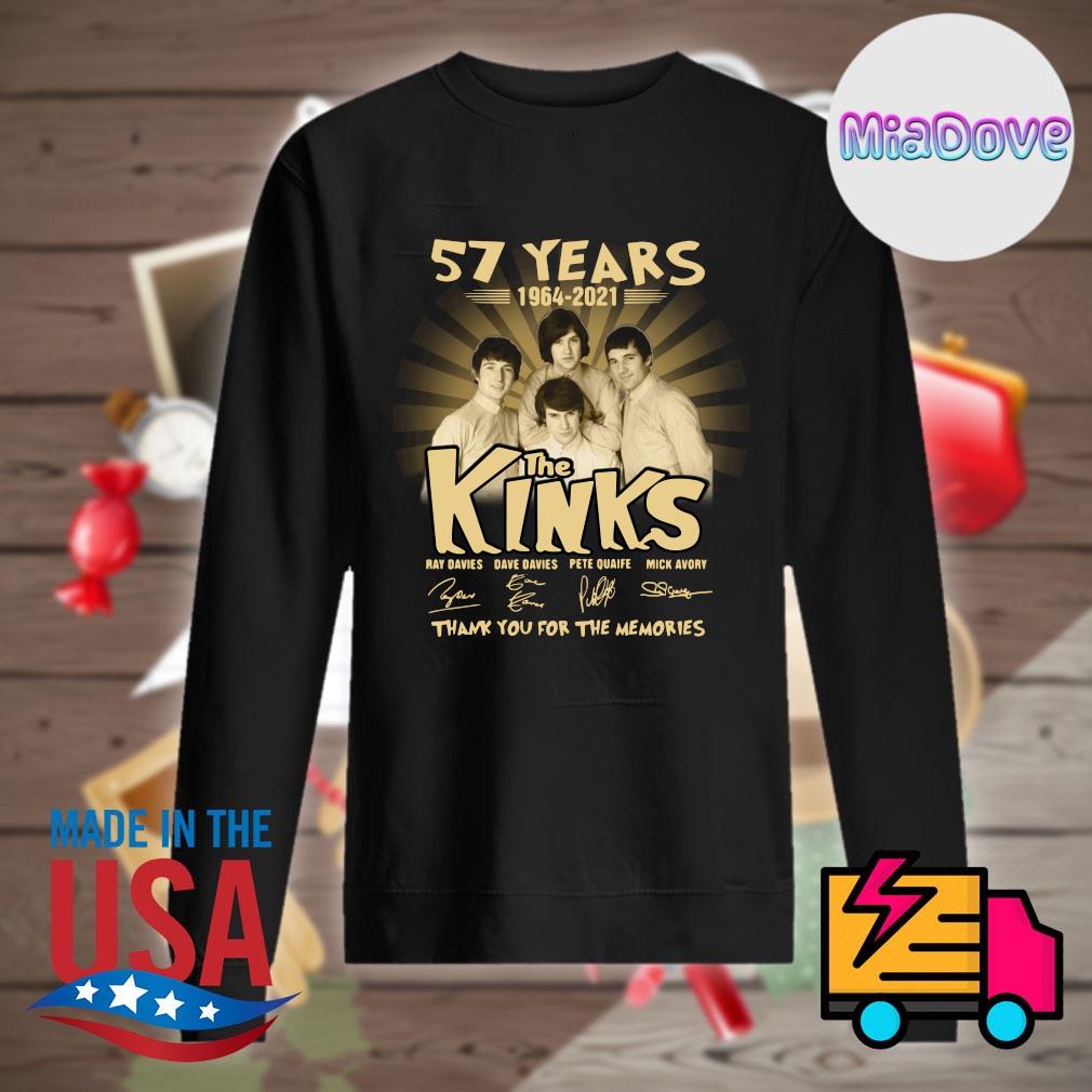 57 years 1964 2021 the Kinks signatures thank you for the memories s Sweater