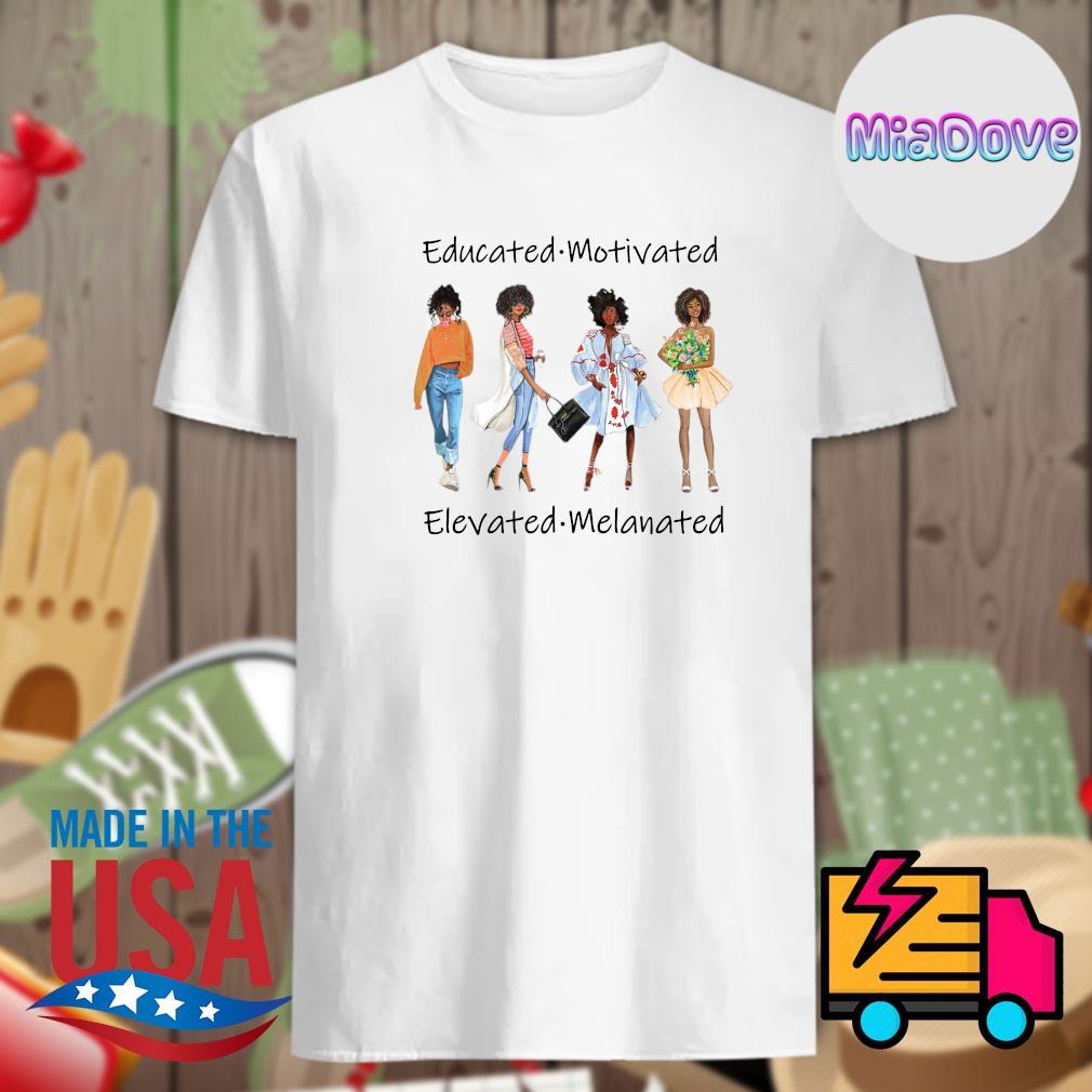 Educated Motivated Black Queen Melanin African American T-Shirt Educated Motivated Black Queen Melanin African American T-Shirt