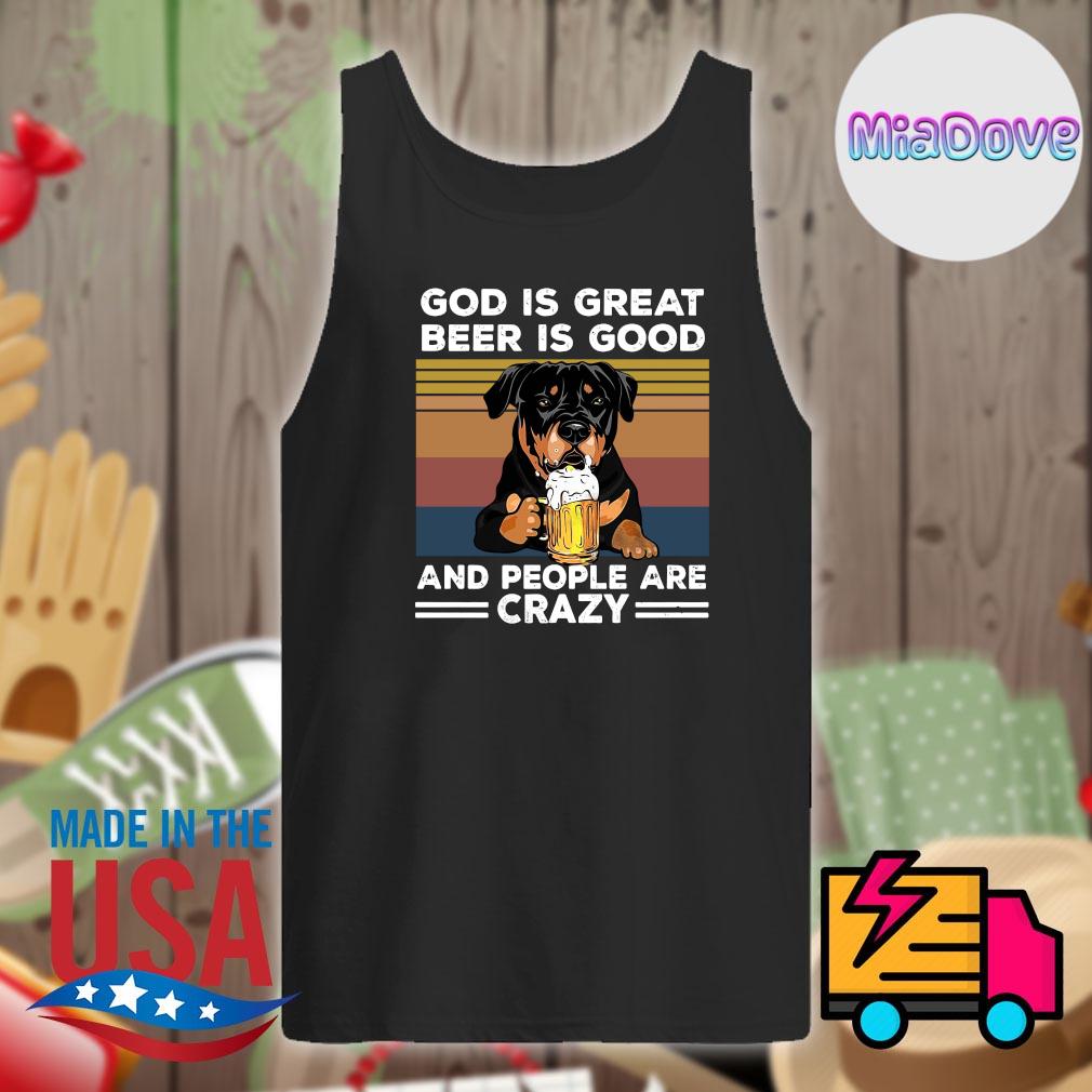 Dachshund God is great beer is good and people are crazy Vintage s Tank-top