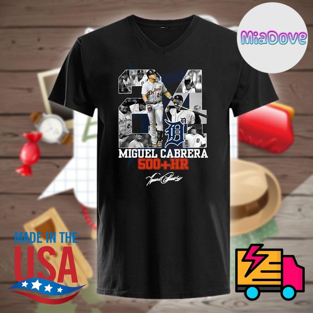 24 Miguel Cabrera 500 Hr signature shirt, hoodie, sweater, long sleeve and  tank top