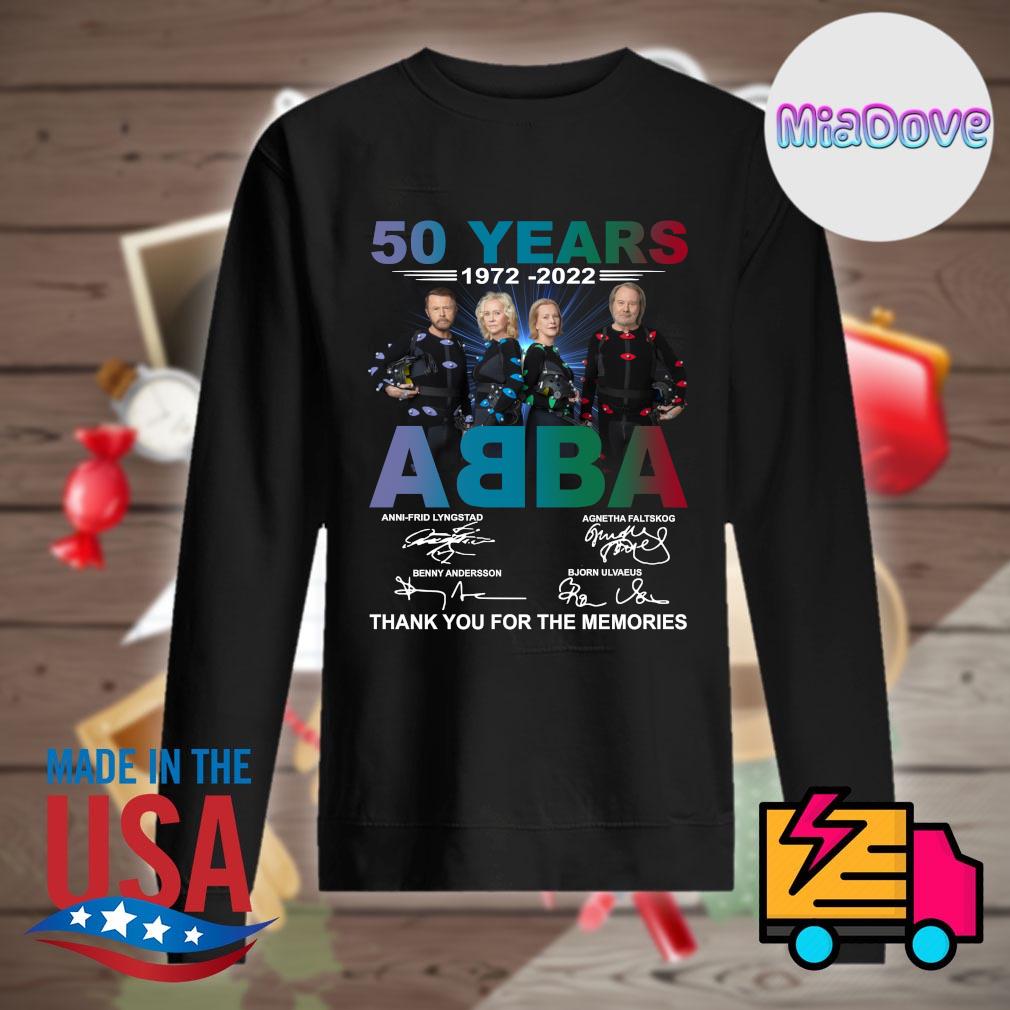 50 years 1972 2022 ABBA signatures thank you for the memories s Sweater