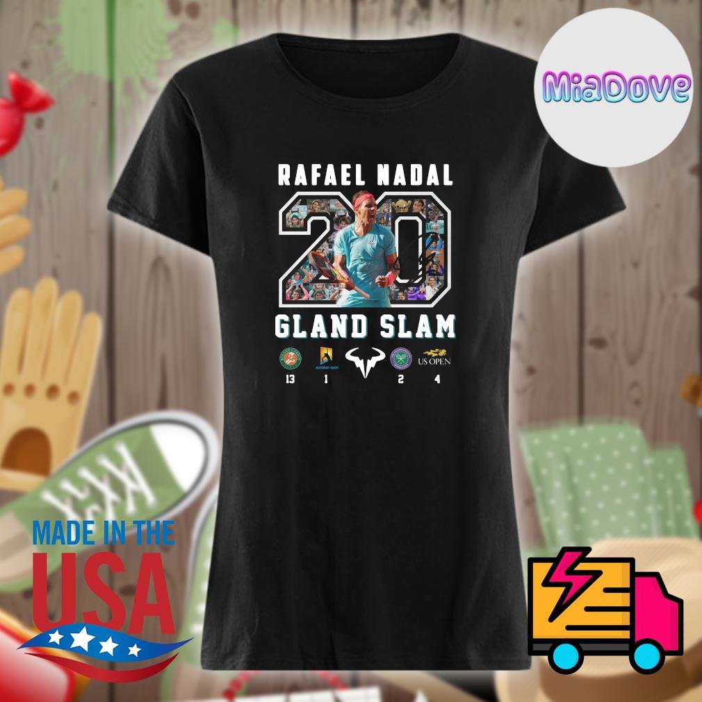 20 Rafael Nadal Gland Slam photo s Ladies t-shirt