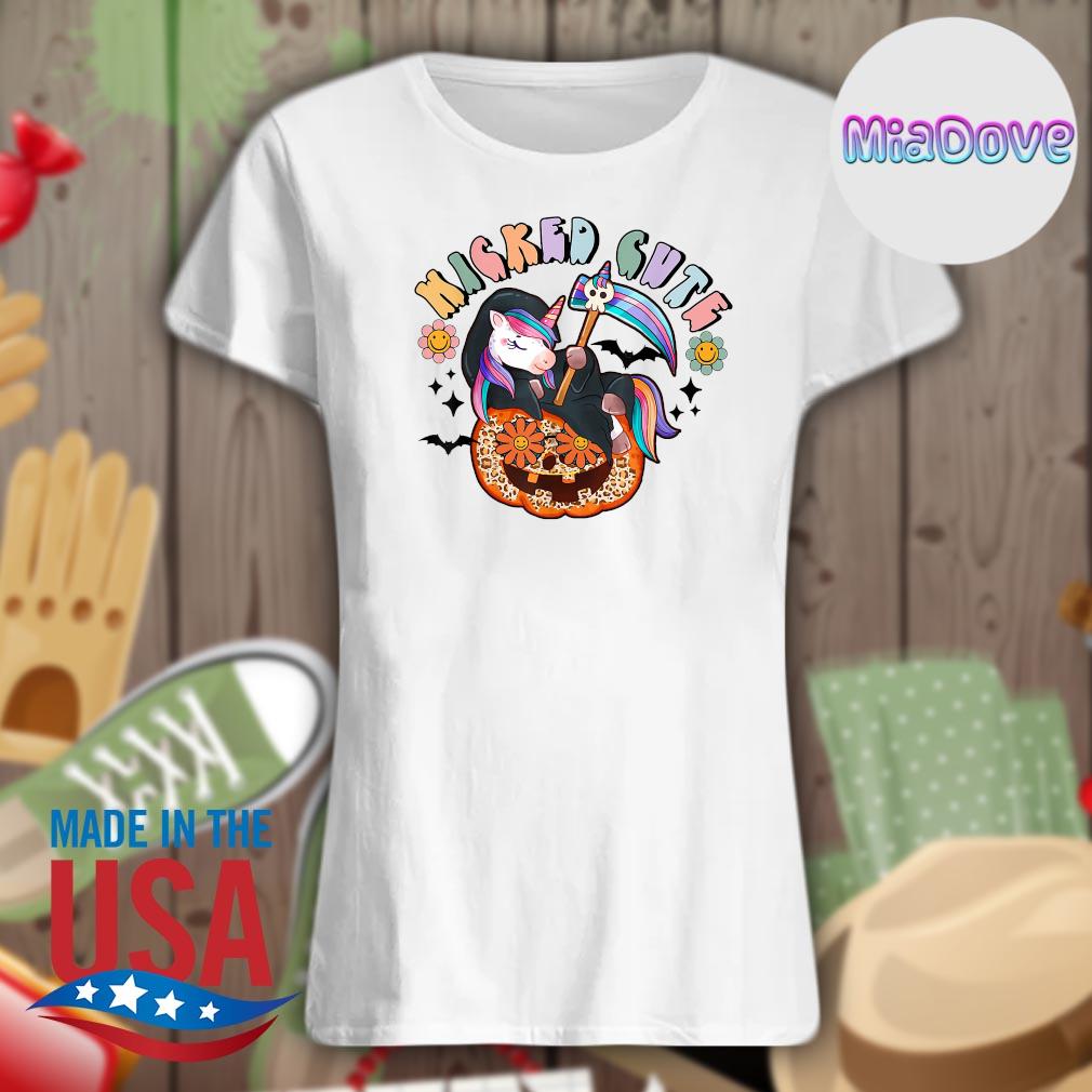 Unicorn Wicked cute Halloween s Ladies t-shirt