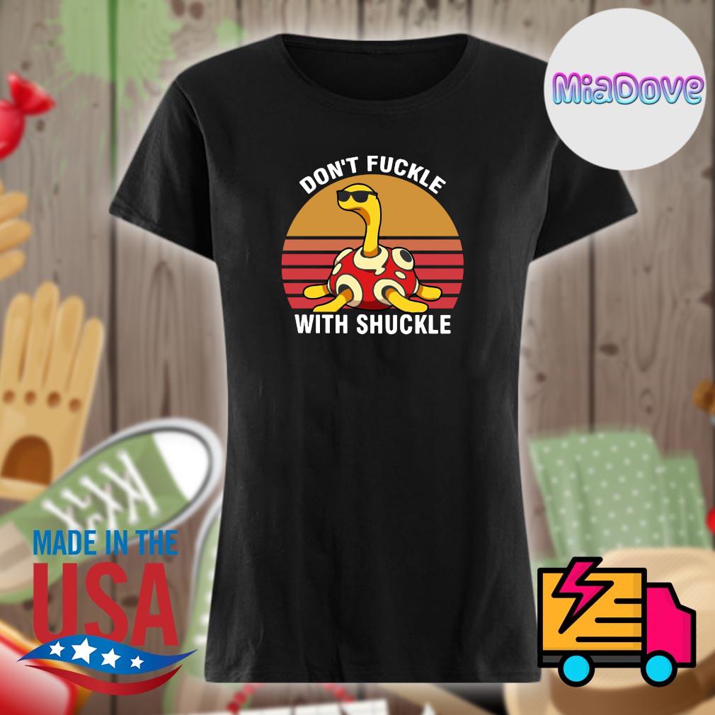 Turtle Don't fuckle with Shuckle Vintage s Ladies t-shirt