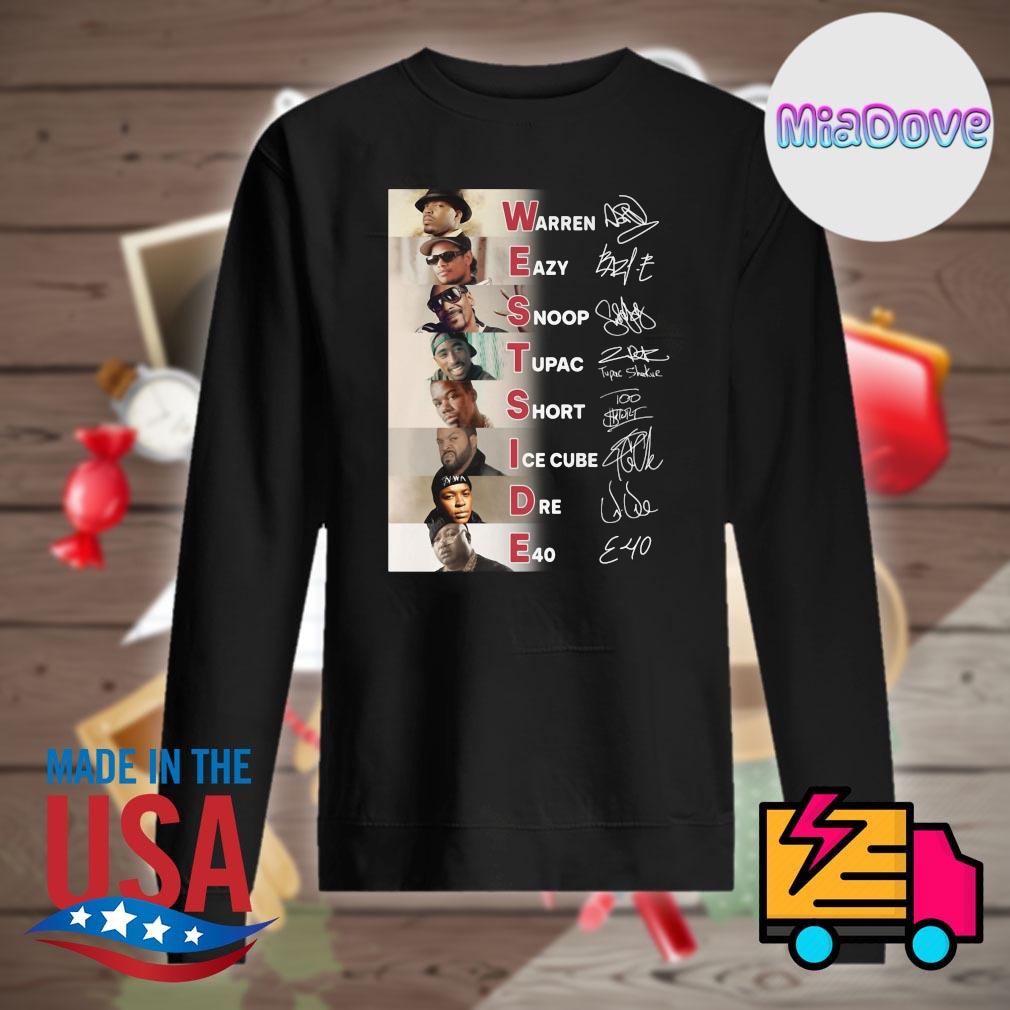 Warren Eazy Snoop Tupac Short Ice Cube Dre E40 signatures s Sweater