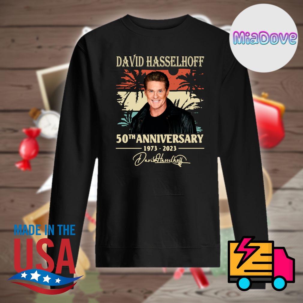 David Hasselhoff 50th anniversary 1973 2023 Vintage s Sweater