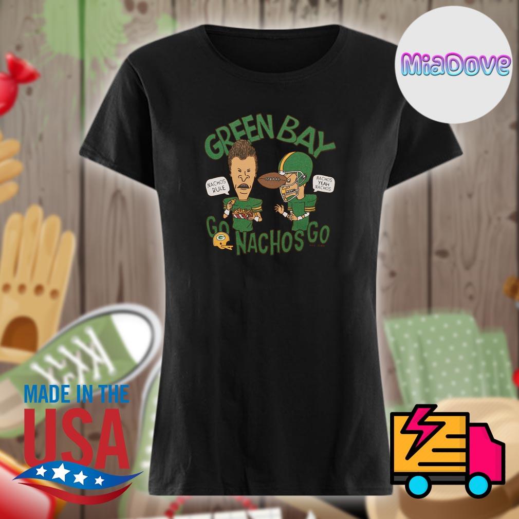Beavis and Butthead Green Bay Go Nachos Go s Ladies t-shirt