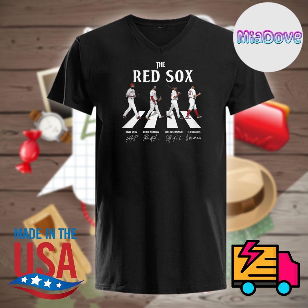 The Boston Red Sox baseball abbey road signatures shirt, hoodie