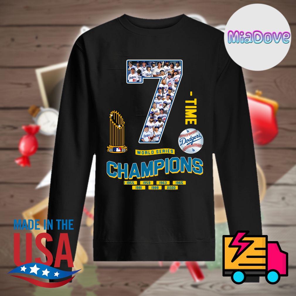 7 time Dodgers world series Champions 1955 2020 shirt, hoodie