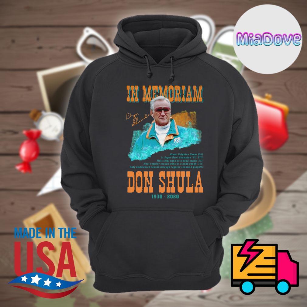 In memoriam Don Shula 1930 2020 signature shirt, hoodie, tank top, sweater  and long sleeve t-shirt