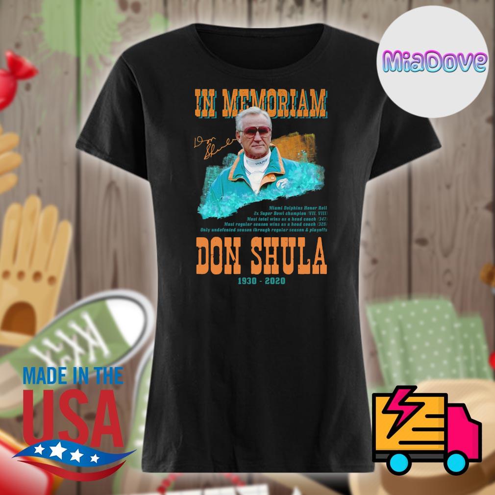 In memoriam Don Shula 1930 2020 signature shirt, hoodie, tank top, sweater  and long sleeve t-shirt