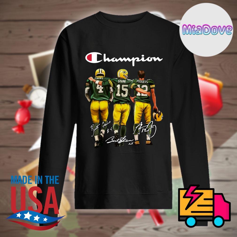 The Packers Champions Favre Starr And Rodgers 2021 T Shirt - Trends Bedding