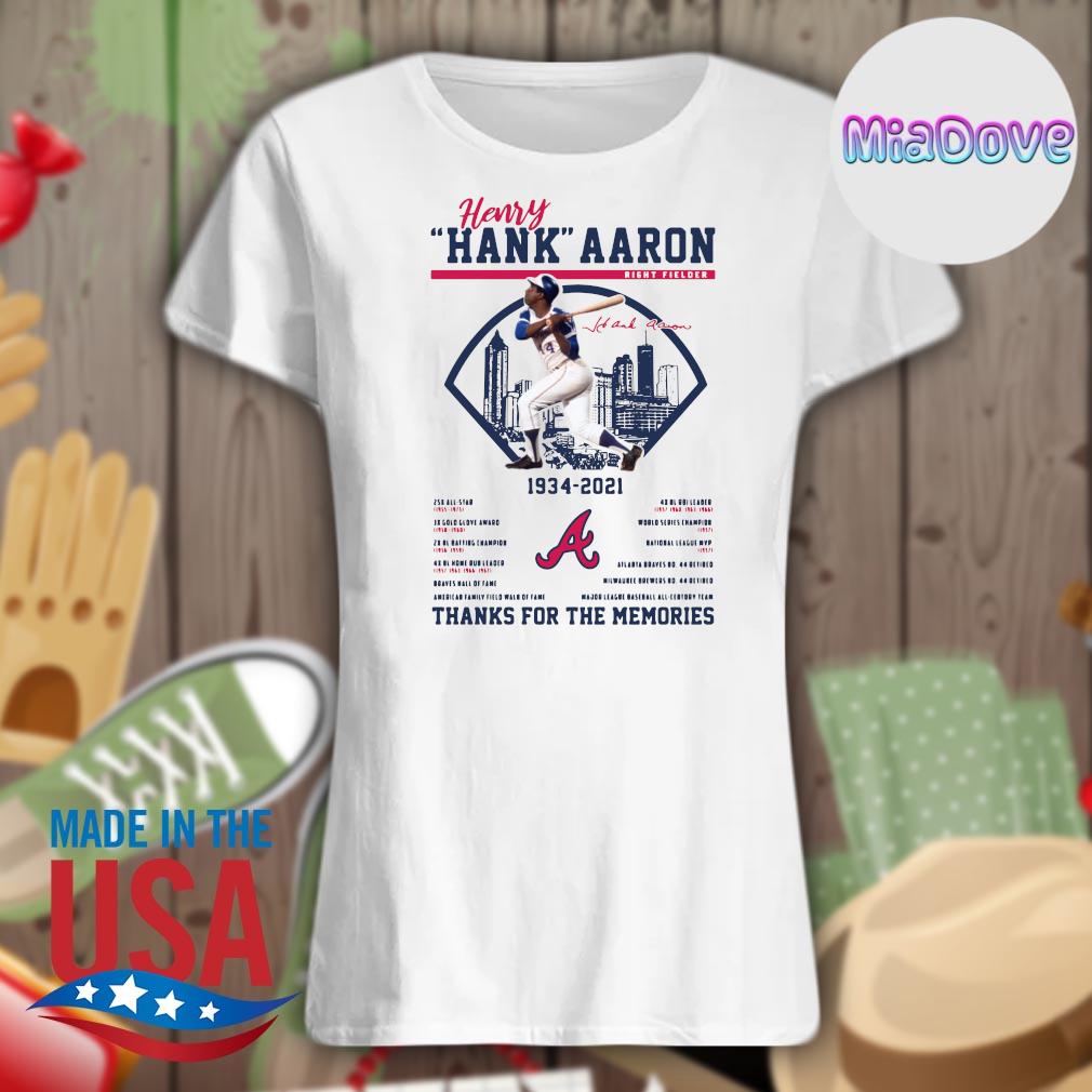 Atlanta Braves World Series Hank A AaRon 1934 2021 T-Shirt, hoodie,  sweater, long sleeve and tank top