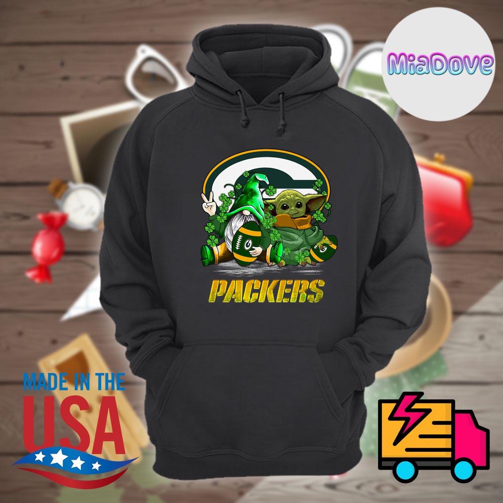 Green Bay Packers Gnome and Yoda hug ball shirt, hoodie, sweater and v-neck  t-shirt